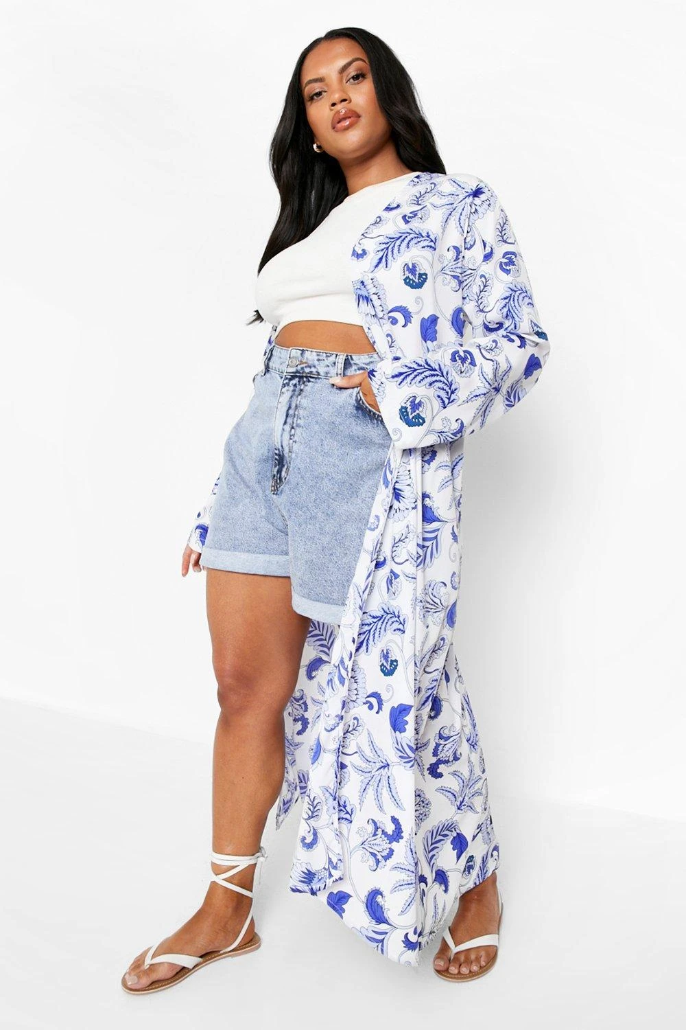 Plus Langer Kimono Mit Leopardenprint 5 Plus Langer Kimono Mit Leopardenprint – Bild 3