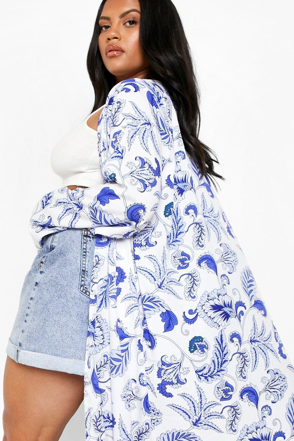 Plus Langer Kimono Mit Leopardenprint 6 Plus Langer Kimono Mit Leopardenprint – Bild 4