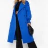Plus Trenchcoat Mit Gürtel -Plus Jane Stil Geschaft gzz01783 cobalt xl