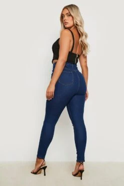 Plus Skinny-Jeggings Mit Riss Am Knie -Plus Jane Stil Geschaft gzz05455 mid20wash xl 1