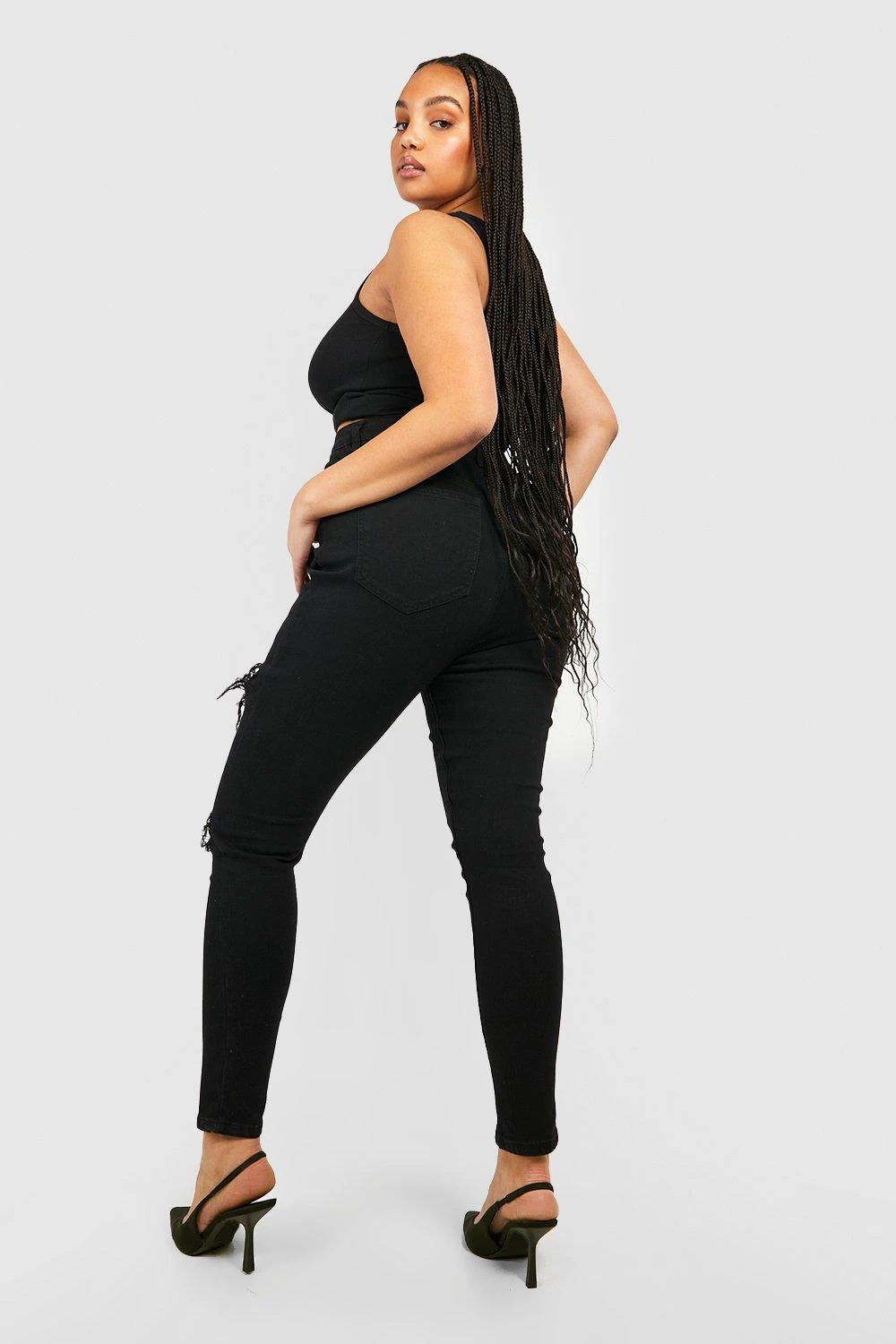 Plus Zerrissene Skinny Jeans 4 Plus Zerrissene Skinny Jeans – Bild 2