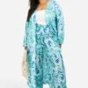 Plus Kimono Mit Paisley-Print -Plus Jane Stil Geschaft gzz08266 blue xl