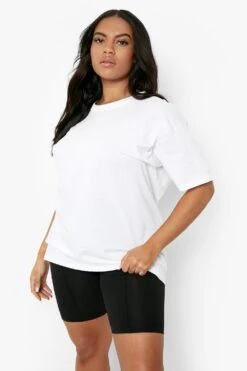 Plus Oversize T-Shirt Mit Monaco-Print -Plus Jane Stil Geschaft gzz11149 white xl 1