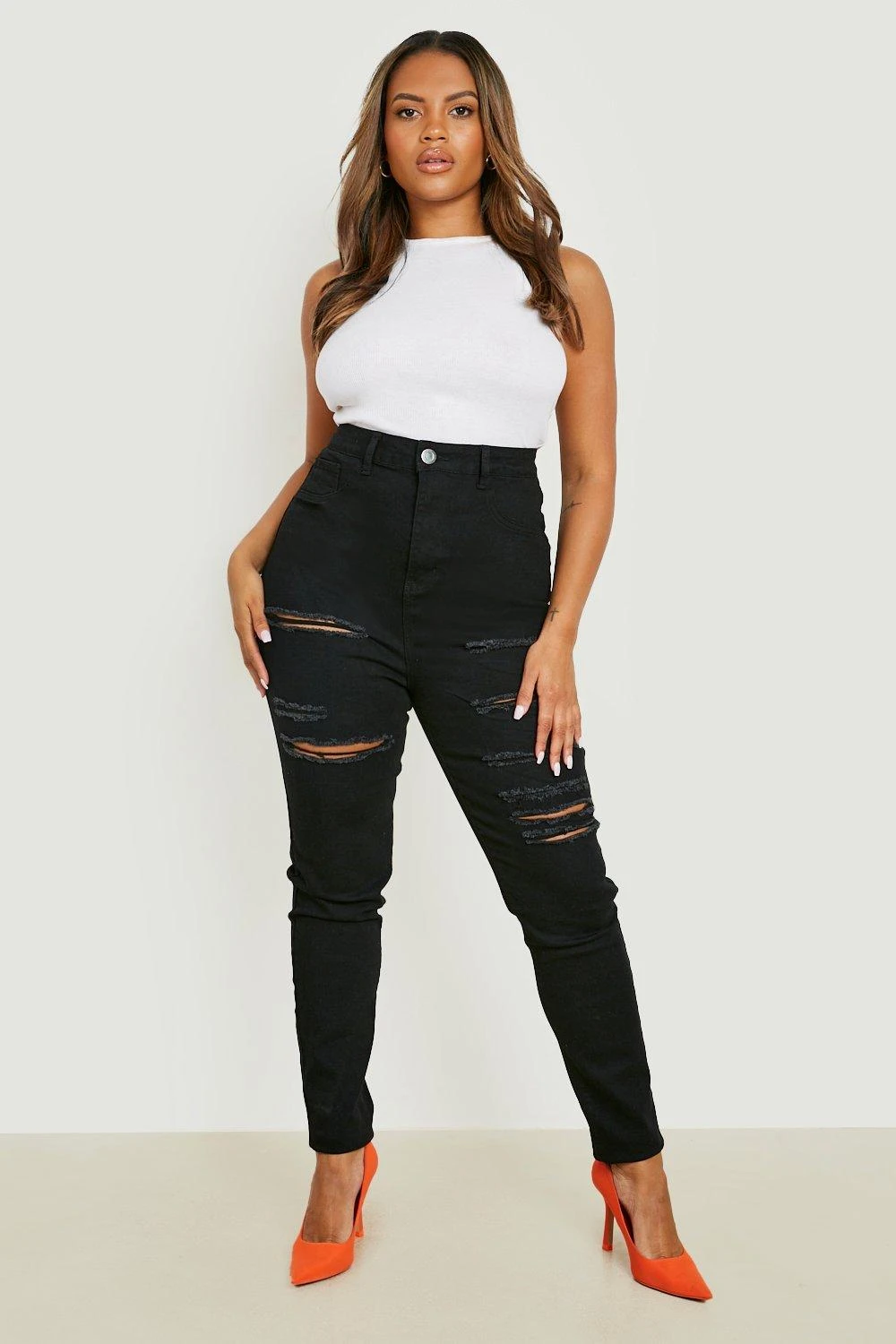 Plus Jeggings Mit Riss 3 Plus Jeggings Mit Riss