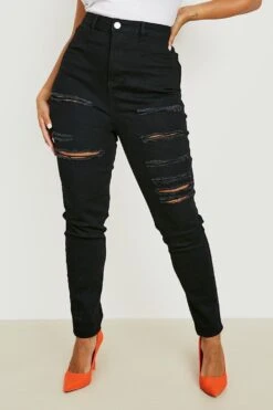 Plus Jeggings Mit Riss 9 Plus Jeggings Mit Riss -Plus Jane Stil Geschaft gzz15265 black xl 3