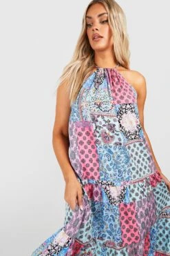Plus Paisley-Print Maxikleid 9 Plus Paisley-Print Maxikleid -Plus Jane Stil Geschaft gzz38133 blue xl 3