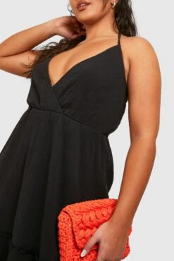 Plus Gestuftes Maxikleid -Plus Jane Stil Geschaft gzz38146 black xl 3