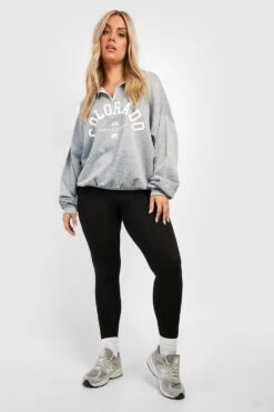 Plus Colorado Sweatshirt Mit Halbem Reißverschluss -Plus Jane Stil Geschaft gzz39435 ash20grey xl 2