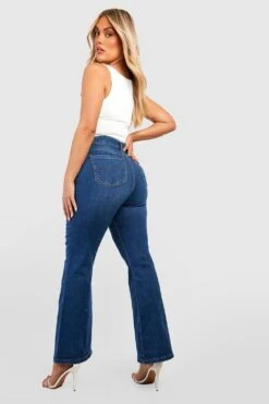 Plus Schlagjeans Mit Hohem Bund 7 Plus Schlagjeans Mit Hohem Bund -Plus Jane Stil Geschaft gzz40415 mid20blue xl 1