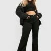 Plus Gerade Jeans Mit Hohem Bund 1 Plus Gerade Jeans Mit Hohem Bund -Plus Jane Stil Geschaft gzz40433 black xl