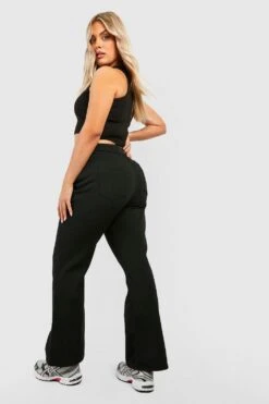 Plus Gerade Jeans Mit Hohem Bund -Plus Jane Stil Geschaft gzz40433 black xl 1