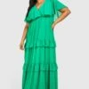 Plus Maxikleid Mit Weiten Ärmeln 2 Plus Maxikleid Mit Weiten Ärmeln -Plus Jane Stil Geschaft gzz42548 bright20green xl