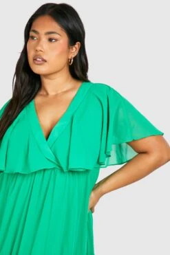 Plus Maxikleid Mit Weiten Ärmeln -Plus Jane Stil Geschaft gzz42548 bright20green xl 3