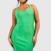 Plus Premium Minikleid Mit Bandagen -Plus Jane Stil Geschaft gzz44204 green xl