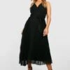 Plus Wickel-Skaterkleid Aus Chiffon -Plus Jane Stil Geschaft gzz44221 black xl