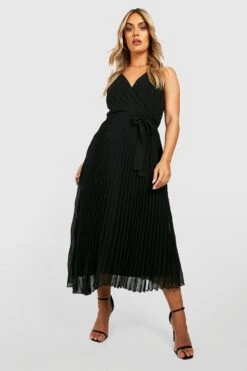 Plus Wickel-Skaterkleid Aus Chiffon