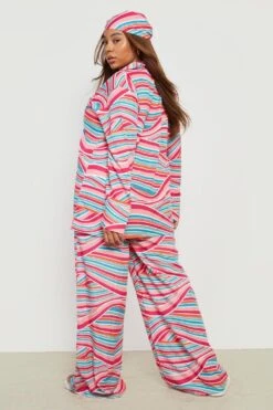 Plus Germusterter Zweiteiler & Tuch 7 Plus Germusterter Zweiteiler & Tuch -Plus Jane Stil Geschaft gzz46201 pink xl 1