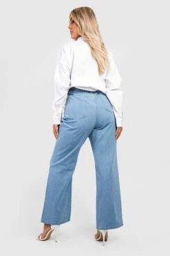 Plus Weite Jeans Mit Acid-Waschung -Plus Jane Stil Geschaft gzz46952 acid20wash20light20blue xl 1