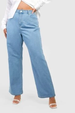 Plus Weite Jeans Mit Acid-Waschung -Plus Jane Stil Geschaft gzz46952 acid20wash20light20blue xl 3