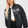 Plus Bomberjacke Mit Philadelphia Slogan 2 Plus Bomberjacke Mit Philadelphia Slogan -Plus Jane Stil Geschaft gzz47270 black xl