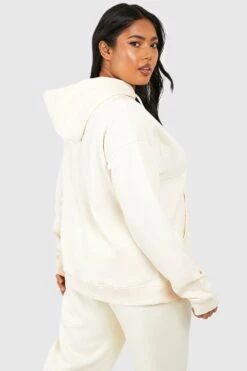 Plus Oversize Hoodie -Plus Jane Stil Geschaft gzz47796 ecru xl 1