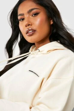 Plus Oversize Hoodie -Plus Jane Stil Geschaft gzz47796 ecru xl 3