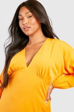 Plus Midikleid -Plus Jane Stil Geschaft gzz49057 burnt20orange xl 3