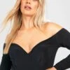 Plus Wickel Bardot-Body -Plus Jane Stil Geschaft gzz49464 black xl