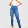 Plus Butt-Shaper Skinny Jeans Mit Hohem Bund -Plus Jane Stil Geschaft gzz49952 mid20wash xl