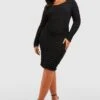 Plus Strukturiertes Bodycon-Kleid 2 Plus Strukturiertes Bodycon-Kleid -Plus Jane Stil Geschaft gzz51015 black xl
