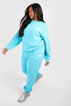 Plus Sweatshirt-Trainingsanzug Mit Print