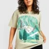 Plus Oversize T-Shirt Mit Wyoming Print -Plus Jane Stil Geschaft gzz51645 sage xl