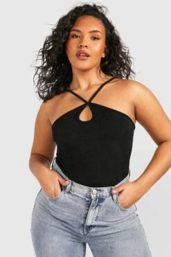 Plus Neckholder-Body Mit Keyhole-Ausschnitt