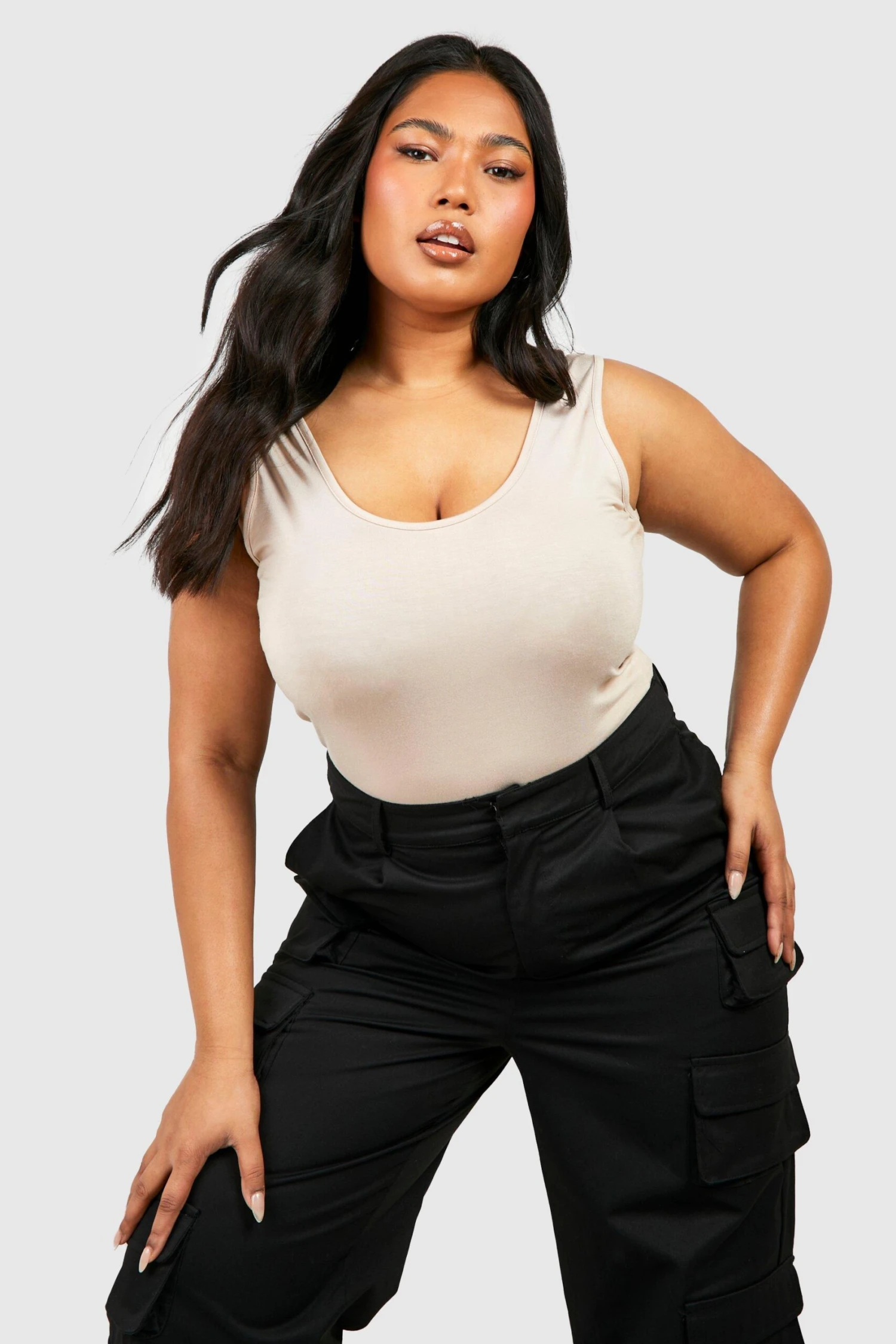 Plus Basic Rundhals-Body Aus Jersey 3 Plus Basic Rundhals-Body Aus Jersey