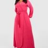 Plus Wickel-Maxikleid -Plus Jane Stil Geschaft gzz53135 hot20pink xl