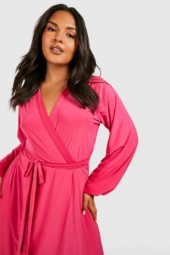 Plus Wickel-Maxikleid -Plus Jane Stil Geschaft gzz53135 hot20pink xl 3