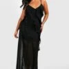 Plus Rüschen-Maxikleid -Plus Jane Stil Geschaft gzz53610 black xl