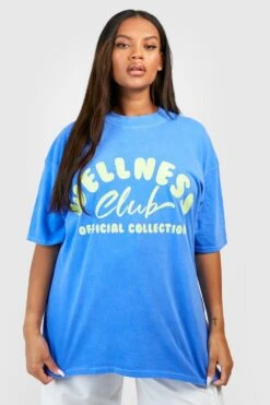 Plus Oversize T-Shirt Mit Bubble Wellness -Plus Jane Stil Geschaft gzz53989 cobalt xl 2