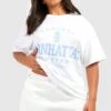 Plus T-Shirt Mit Manhattan-Print -Plus Jane Stil Geschaft gzz55305 pastel20blue xl
