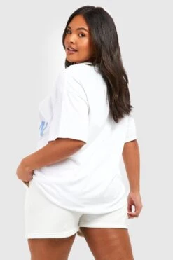 Plus T-Shirt Mit Manhattan-Print -Plus Jane Stil Geschaft gzz55305 pastel20blue xl 1