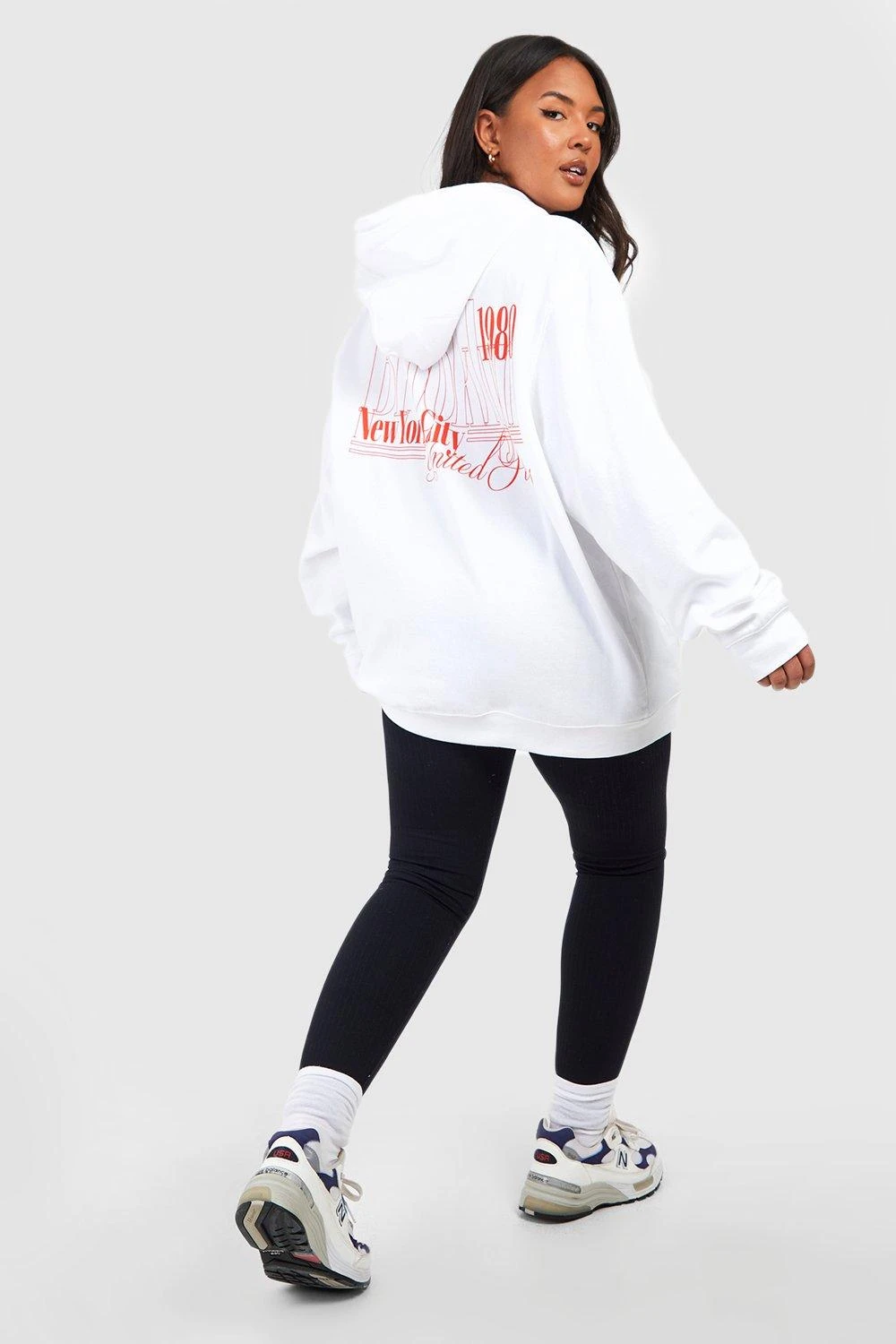 Plus Oversize Hoodie Mit Brooklyn-Print 5 Plus Oversize Hoodie Mit Brooklyn-Print – Bild 3