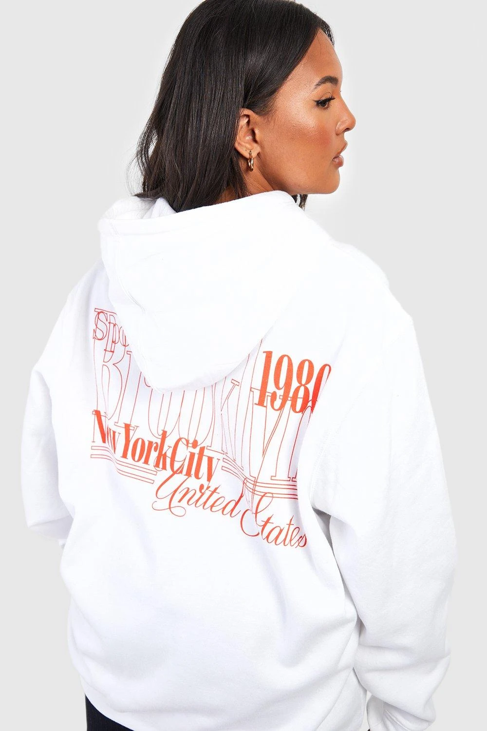 Plus Oversize Hoodie Mit Brooklyn-Print 6 Plus Oversize Hoodie Mit Brooklyn-Print – Bild 4