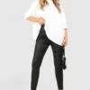 Plus Skinny Jeans Mit PU-Beschichtung -Plus Jane Stil Geschaft pzz01164 black xl