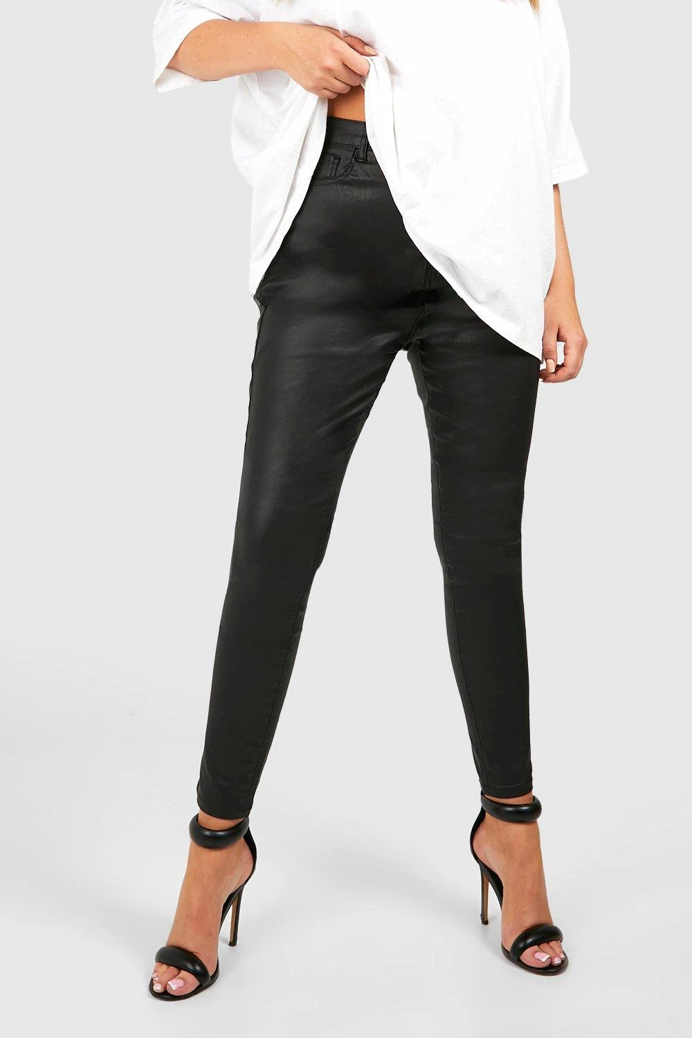 Plus Skinny Jeans Mit PU-Beschichtung 6 Plus Skinny Jeans Mit PU-Beschichtung – Bild 4