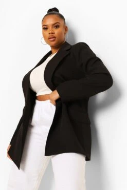 Plus Blazer Mit Knopf-Detail