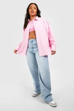 Plus Oversize Hemd -Plus Jane Stil Geschaft pzz06366 baby20pink xl 2