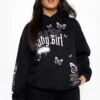Plus Hoodie Mit Babygirl-Grafitti -Plus Jane Stil Geschaft pzz09571 black xl
