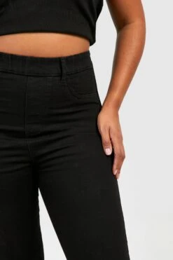 Plus Jeggings Mit Hohem Bund -Plus Jane Stil Geschaft pzz60686 black xl 3