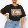 Plus Leopardenprint T-Shirt Mit J'Adore Slogan 2 Plus Leopardenprint T-Shirt Mit J'Adore Slogan -Plus Jane Stil Geschaft pzz61069 black xl