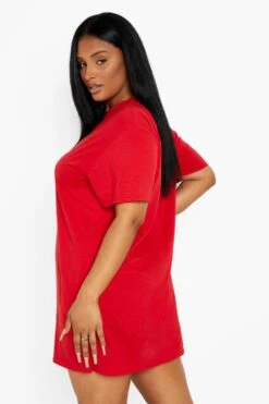 Plus T-Shirt-Kleid Mit Honey-Print -Plus Jane Stil Geschaft pzz62687 red xl 1